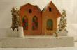 Vintage large Cardboard house - orange