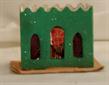 Cardboard house - vintage square and green