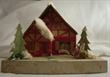 Cardboard House - very large vintage, cardboard trees