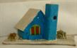 Cardboard house - vintage blue 