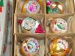 Polish Vintage Indented Ornaments-box of 6