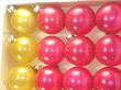 Vintage Shiny Brite glass ornaments Pink/yellow