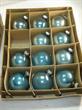 Vintage Shiny Brite blue glass ornaments